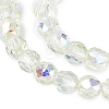 Transparent Glass Beads Strands EGLA-N028-01A-A07-4