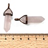 Natural Rose Quartz Pendants G-H360-01R-11-3