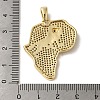 Brass Micro Pave Clear Cubic Zirconia Pendants KK-R162-075G-3