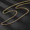 304 Stainless Steel Cable Chain Necklace Making STAS-P045-02G-3