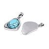 Synthetic Turquoise Pendants KK-U043-52P-03-2