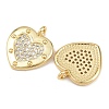 Brass Micro Pave Cubic Zirconia Pendants KK-L251-04G-2