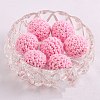 Handmade Woolen Macrame Wooden Pom Pom Ball Beads MAKN-PW0001-047D-1