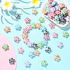 Electroplate Printed Opaque Acrylic Beads MACR-CJC0004-35-1-6