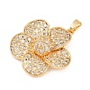 Brass Micro Pave Cubic Zirconia Pendants KK-K418-01C-G-2