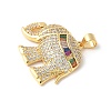 Brass Micro Pave Colorful Cubic Zirconia Pendants ZIRC-I071-01G-01-2