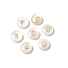 Natural Freshwater Shell Flat Round Beads SHEL-C009-01A-1