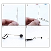 Tarnish Resistant Stainless Steel Collapsible Big Eye Beading Needles SENE-PW0013-02D-2