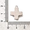 304 Stainless Steel Pendants STAS-P381-09P-3