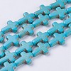 Synthetic Turquoise Beads Strands G-E456-15A-12x16m-1