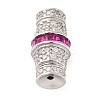 925 Sterling Silver Micro Pave Cubic Zirconia Screw Clasps STER-U005-03P-03-1