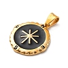 304 Stainless Steel Enamel Pendants STAS-U043-14G-2