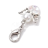 Heart Angel Glass Pendant Decoration HJEW-JM01980-4