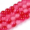 Baking Paint Imitation Jade Glass Round Bead Strands DGLA-N003-6mm-06-1