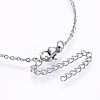 Brass Micro Pave Cubic Zirconia Pendant Necklaces NJEW-H486-15P-3