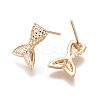 Brass Stud Earring Findings MAK-I010-03G-2