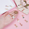 12Pcs 6 Colors Alloy Enamel Stethoscope Pendant Decorations HJEW-OC00200-3