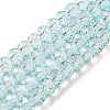 Transparent Baking Paint Glass Beads Strands DGLA-A034-T6mm-D06-1