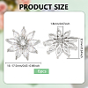 6Pcs 1-Hole Alloy Micro Pave Clear Cubic Zirconia Shank Buttons BUTT-FG0001-27-2