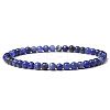 4mm Round Natural Sodalite Beads Bracelet for Men KG3069-26-1