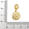 Brass Micro Pave Clear Cubic Zirconia European Dangle Charms KK-N271-46G-02-3