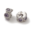 Brass Micro Pave Cubic Zirconia Beads KK-C072-22P-02-1