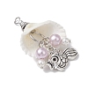 4Pcs 4 Styles Natural Spiral Shell Big Pendants PALLOY-JF03143-4