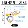 Alloy Resin Polygon Keychains KEYC-TADJ0002-03G-Q-2
