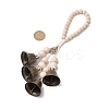 Iron Bell & Tibetan Style Alloy Pendant Decorations HJEW-JM003371-01-3