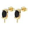Brass Micro Pave Cubic Zirconia Earring Findings KK-D226-10G-2
