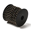 Golden Aluminum Studded Faux Suede Cord LW-D004-01-2
