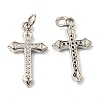 Brass Micro Pave Cubic Zirconia Pendants X-ZIRC-P060-21P-2