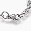 Tarnish Resistant 304 Stainless Steel Cable Chain Bracelets X-BJEW-P239-05-3