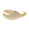 Brass Micro Pave Clear Cubic Zirconia Pendants KK-L257-02G-03-2