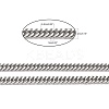Tarnish Resistant Men's Jewelry Making 304 Stainless Steel Double Link Curb Chains CHS-A003C-1.0mm-2