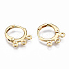 Brass Huggie Hoop Earring Findings KK-N233-082-NF-3