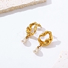 304 Stainless Steel Twist Donut Stud Earrings LS-EJEW-G368-04G-4