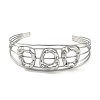 Non-Tarnish 304 Stainless Steel Hollow Open Cuff Bangles BJEW-Q348-03P-06-2