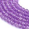 Plum Crackle Glass Round Beads Strands X-CCG-Q002-8mm-04-3