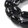 Natural Banded Agate/Striped Agate(Dyed & Heated) Beads Strands G-H324-01H-3