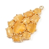 Brass Cat Eye Pendants KK-R224-16B-G-2