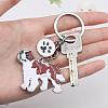 WEWAYSMILE Dog Keychain Car Keychain Pet Pendant Key-Ring Lovely Dog Key-ring Portable Metal Keychain Gift for Pet Lover Birthday Puppy Theme Party Supplies (St Bernard) JX801A-4