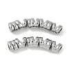Brass Curved Tube Beads KK-P283-11P-1