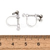 201 Stainless Steel Clip-on Earring Settings STAS-F311-15P-3