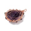 Natural Amethyst Big Pendants G-L524-09RG-05-4