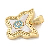 Brass Micro Pave Cubic Zirconia Pendents KK-M303-01G-07-2