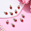 10Pcs Golden Plated Alloy Enamel Charms ENAM-YW0005-93-4