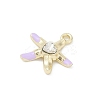 Rack Plating Alloy Enamel Rhinestone Pendants PALLOY-R151-41G-02-2
