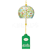 Japanese Glass Polka Dot Half Round Wind Chimes HJEW-WH0069-22B-7