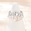 Brass Cuff Rings for Women RJEW-H256-20-P-3